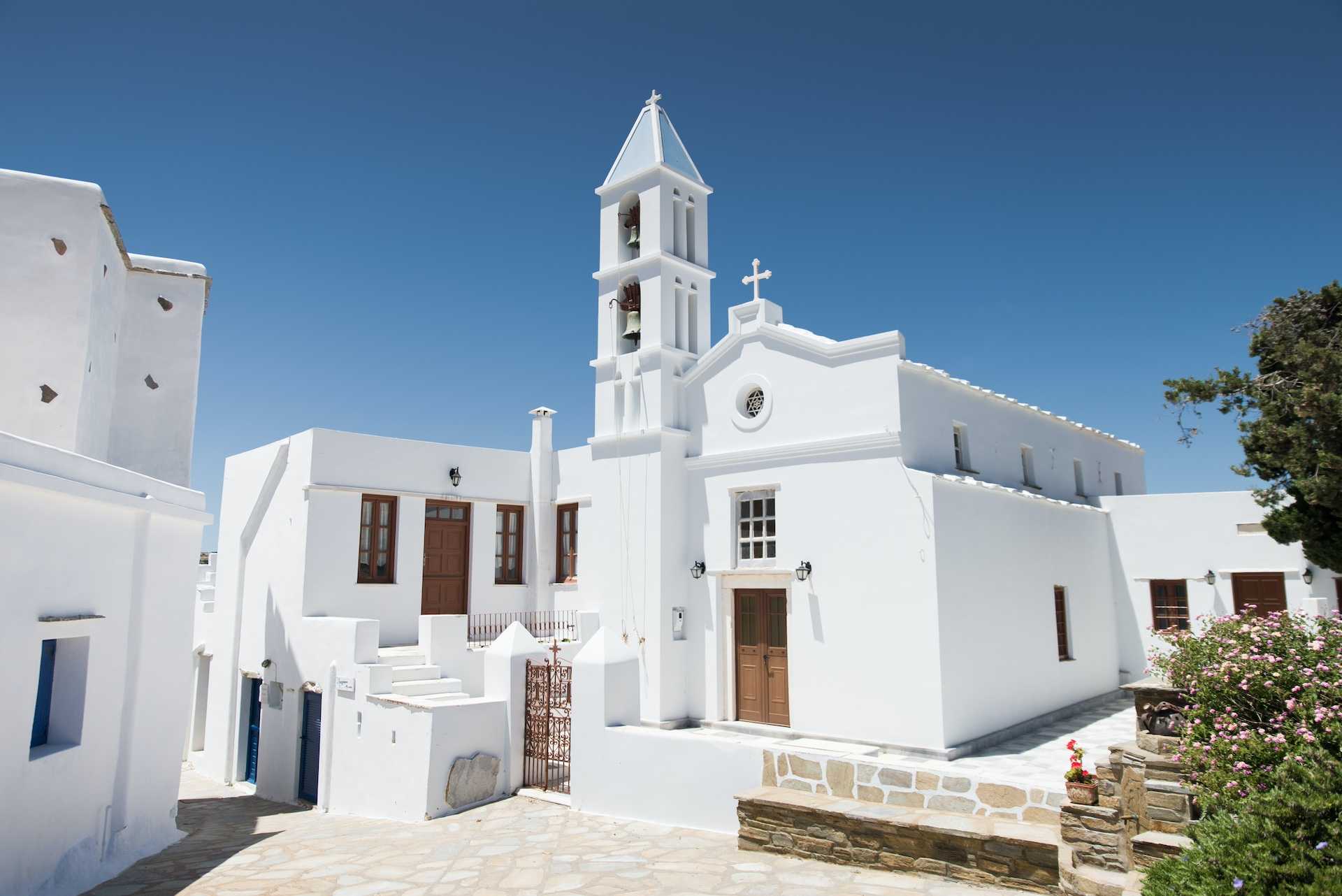 a church on a Greek island